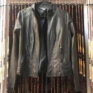 Black leather jacket